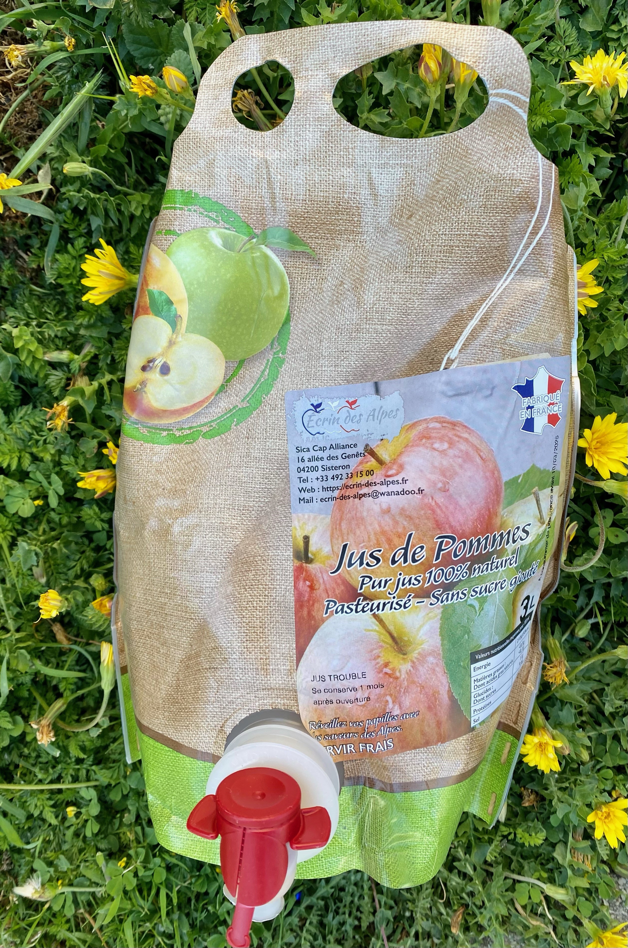 Bouteille jus pomme et poire